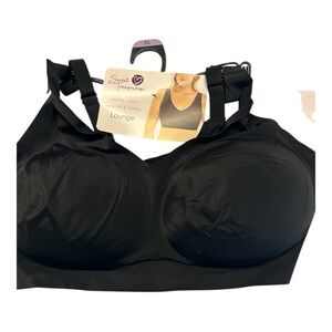 Secret Treasures Women’s Wirefree Bonded Lounge Bra – Black | Size XL | NWT